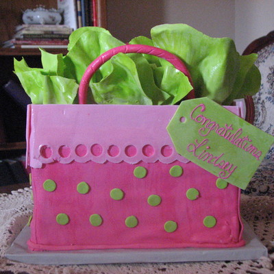 Gift Bag Cake For Bridal Shower