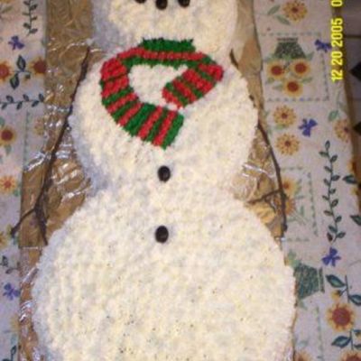 Snow Man Cake