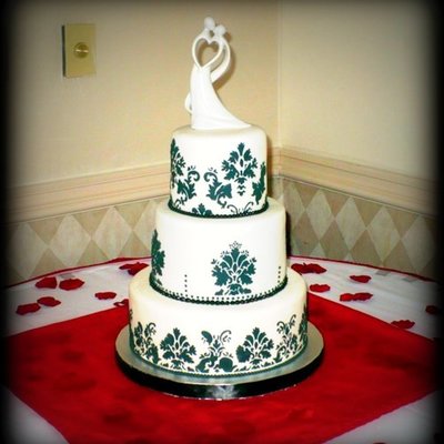 Stenciled Damask