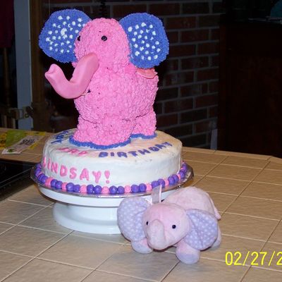 Pink Elephant Cake
