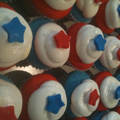 Red White & Blue Mini-Cupcakes