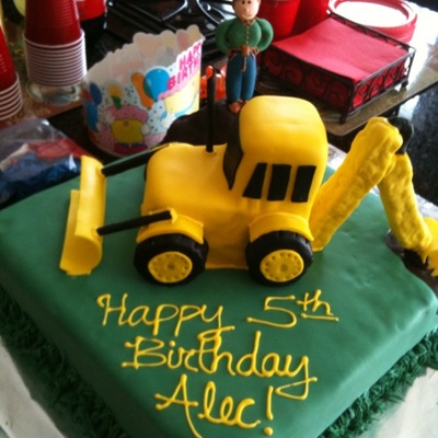 Backhoe Cake