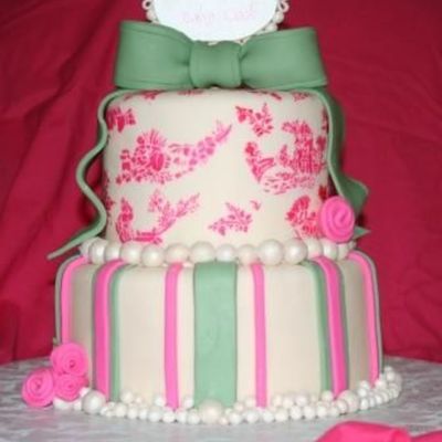 Pink Toile Baby Shower