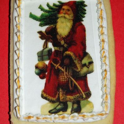 Vintage Santa In White