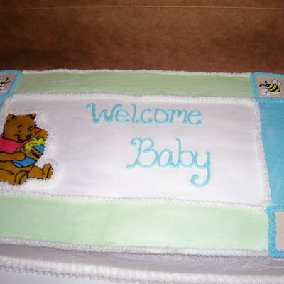 Pooh Shower Cake