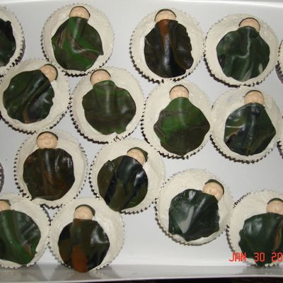 Khaki Baby Cupcakes
