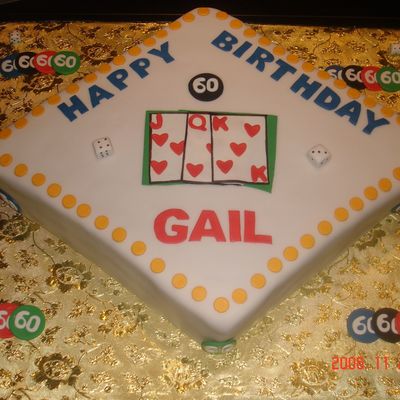 Vegas Birthday Cake