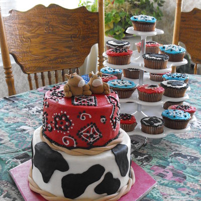 Cowboy Cake And Cupcakes