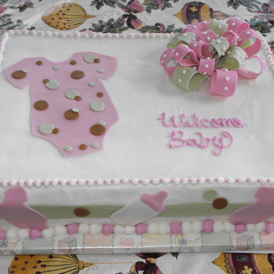 Bow And Onesie Cake