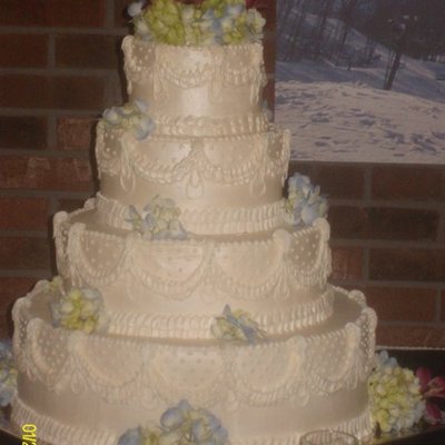 Hydrangea Wedding Cake
