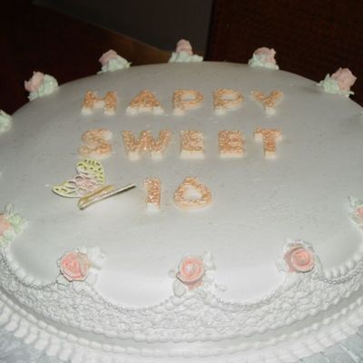 Cake For A Sweet 16 Party.