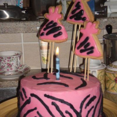 Zebra Birthday Cake