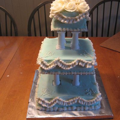 3 Tier Square Birthday Cake