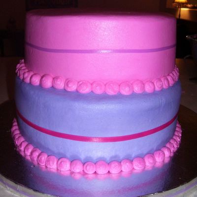 Pink Purple Cake Simple Elegant