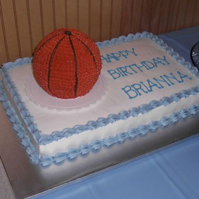 Basketball On A Sheet Cake