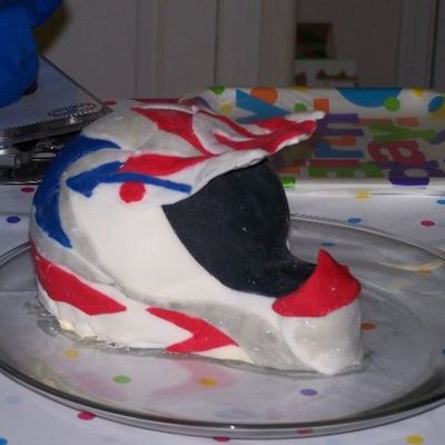 Dirtbike Helmet Cake
