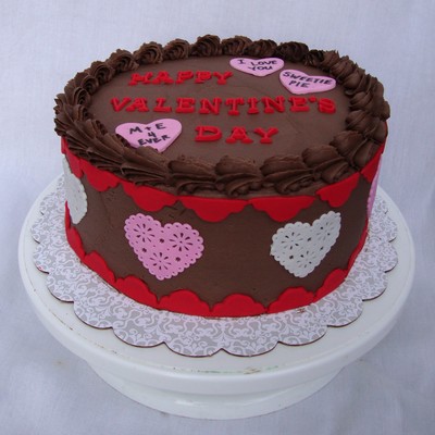 Valentine's Day Hearts Cake
