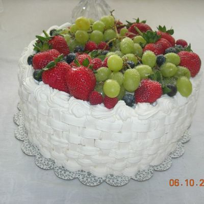 Basket Weave Sugared Fruit Cake