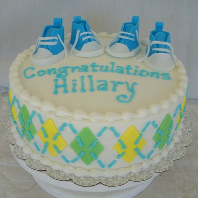 Twin Boy Baby Shower Cake