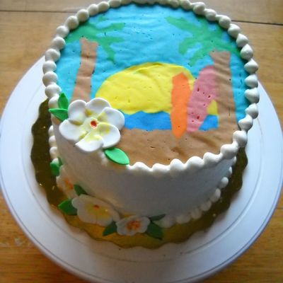 Fbct Hawaii Scene Cake