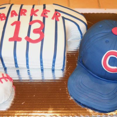 Chicago Cubs Baseball Hat/jersey/baseball Cake