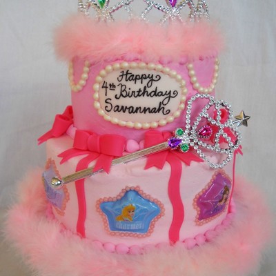 Pink Disney Princess Cake