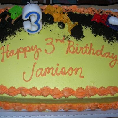 Construction Vehicles Cake