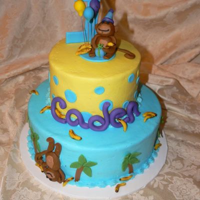 Monkey And Palm Trees
