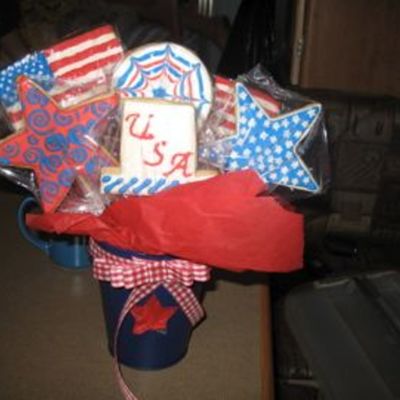4Th Of July Cookie Bouquet