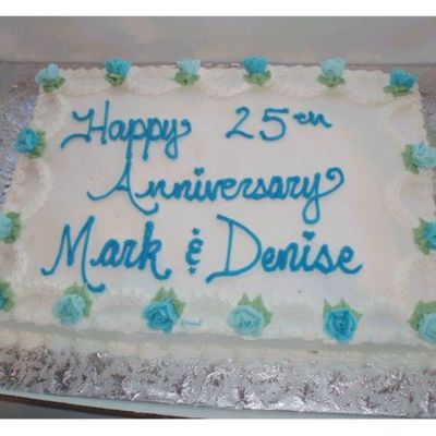 25Th Anniversary Sheet Cake