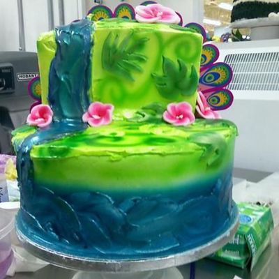 Barbie Island Princess Cake, No Toys Yet.