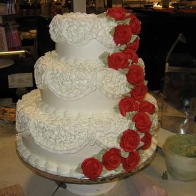 Royal Icing Roses In Red