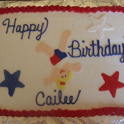 Gymnastics Birthday Cake