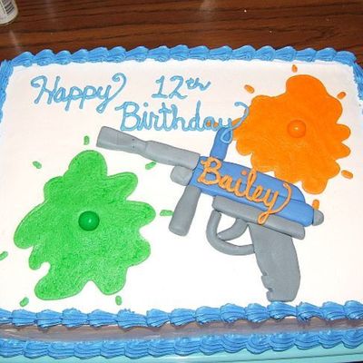 Paintball Birthday Cake