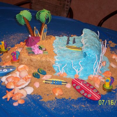 Surfboard Birthday Cake