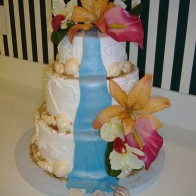 Waterfall Wedding Cake