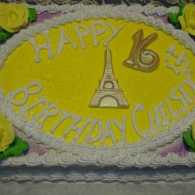 Eiffel Tower Birthday Cake
