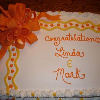 Wedding Shower Cake With Bow