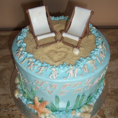 43Rd Wedding Anniversary Crelebration With A Beach Theme.