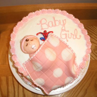 Spiderman Baby Shower Cake