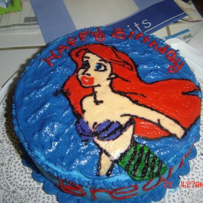 Ariel Birthday Cake