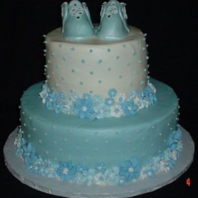 Baby Booties In Blue