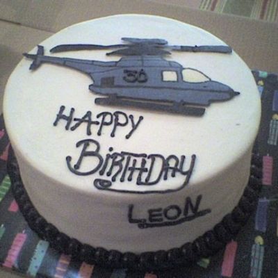 Helicopter Birthday Cake