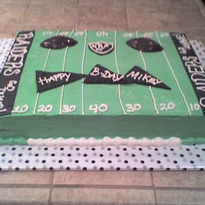 Raiders Birthday Cake Side View