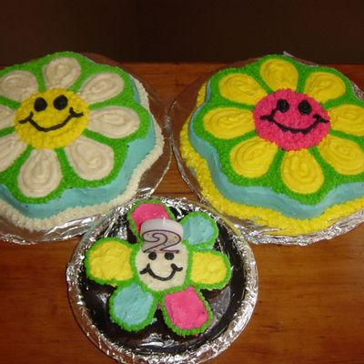 Daughter's 2Nd B-Day Flower Cake
