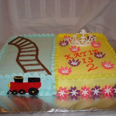 Boy/girl Birthday Cake