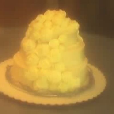 Rose Cascade Wedding Cake