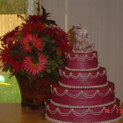 Red/white Wedding Cake