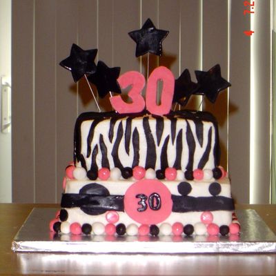 Two Tiered Zebra Cake