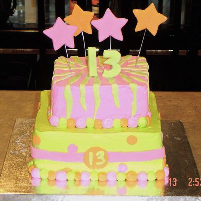 Bright Colored Zebra Cake